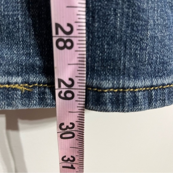 Levi's Womens Jeans 529‎ Curvy Boot Cut Denim Blue Whiskering Dark Wash Size 10 - Picture 8 of 11